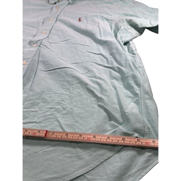 Ralph Lauren Mens Classic Fit Long Sleeve Shirt Size 17 1/2 32-33 Green Top - Picture 7 of 7